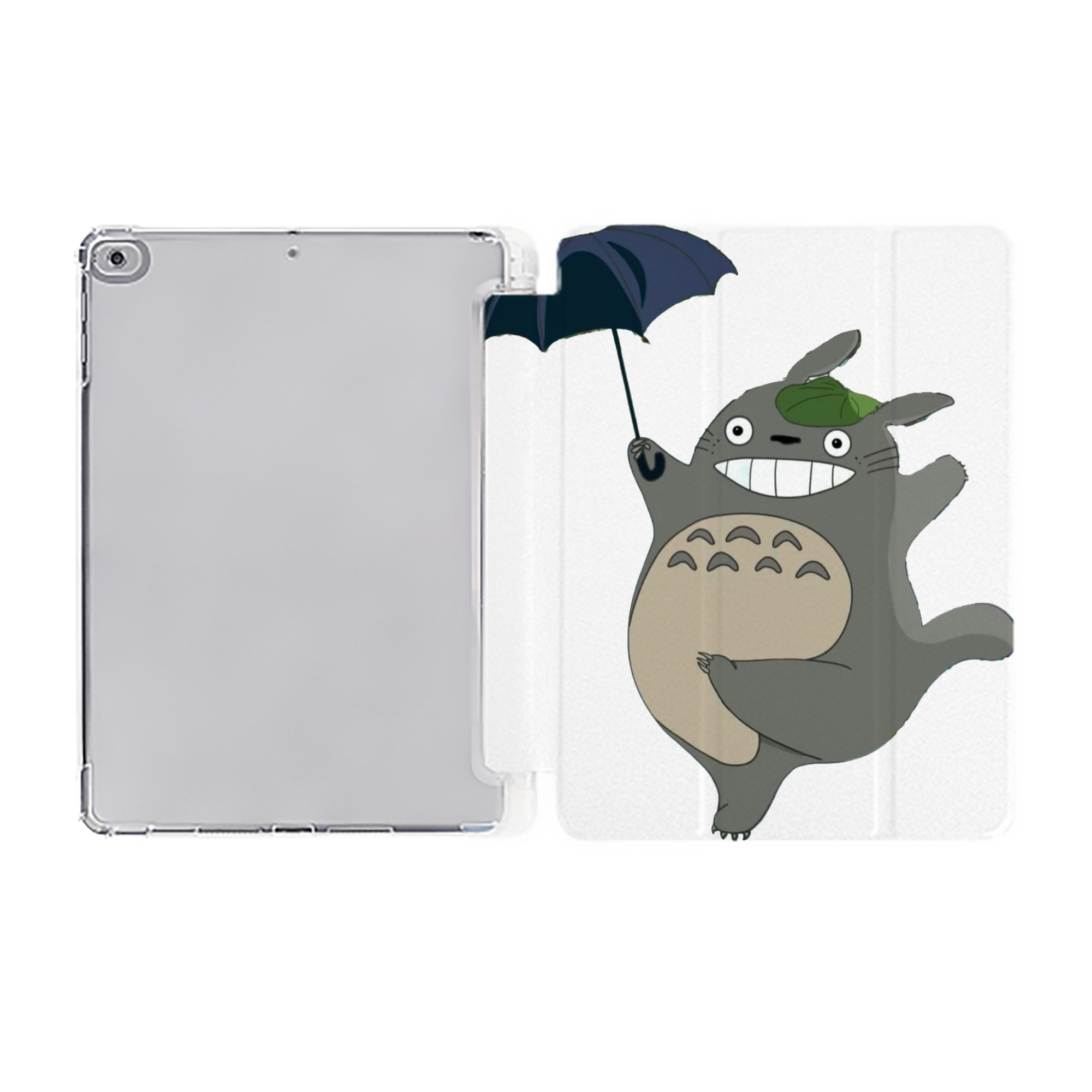 （画像用） となりのトトロ 草壁メイ 草壁サツキ My Neighbor Totoro Satsuki Kusakabe Mei Kusakabe IPad ケース ペン収納付き 三つ折りスタンド PUレザー×シリコン 対応機種9.5/10.5/10.9インチ